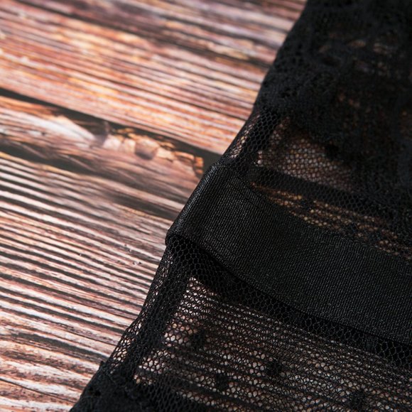 NWOT Black Lace Teddy Bodysuit - Picture 9 of 12